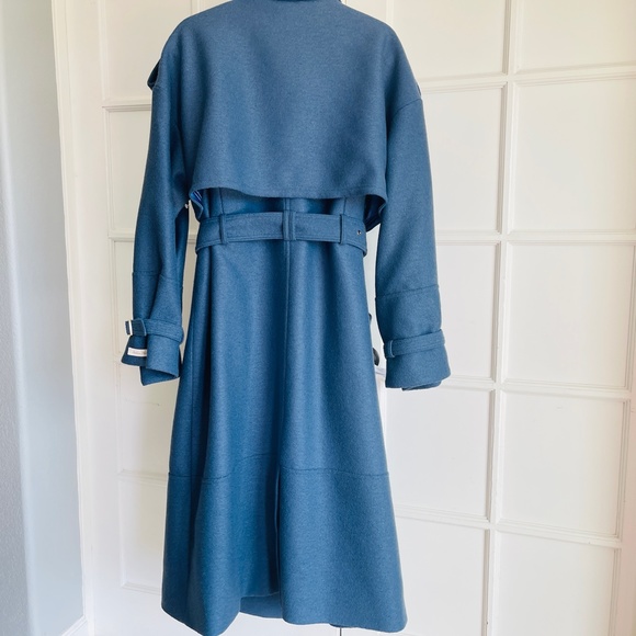 NEW!!!  Ted Baker London Liiliey Boiled Wool Trench Coat TB Size 6  us 16 , XXL - Picture 7 of 8
